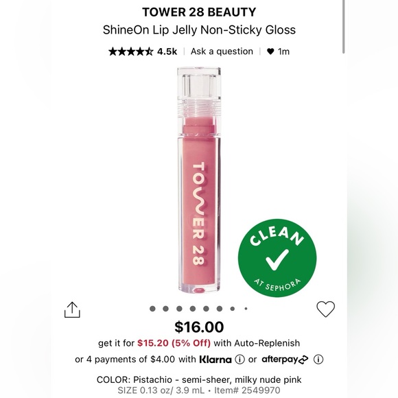 TOWER 28 - ShineOn Lip Jelly Non-Sticky Gloss - Picture 1 of 3